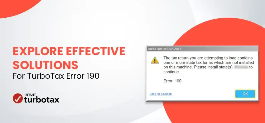 Explore Effective Solutions For TurboTax Error 190